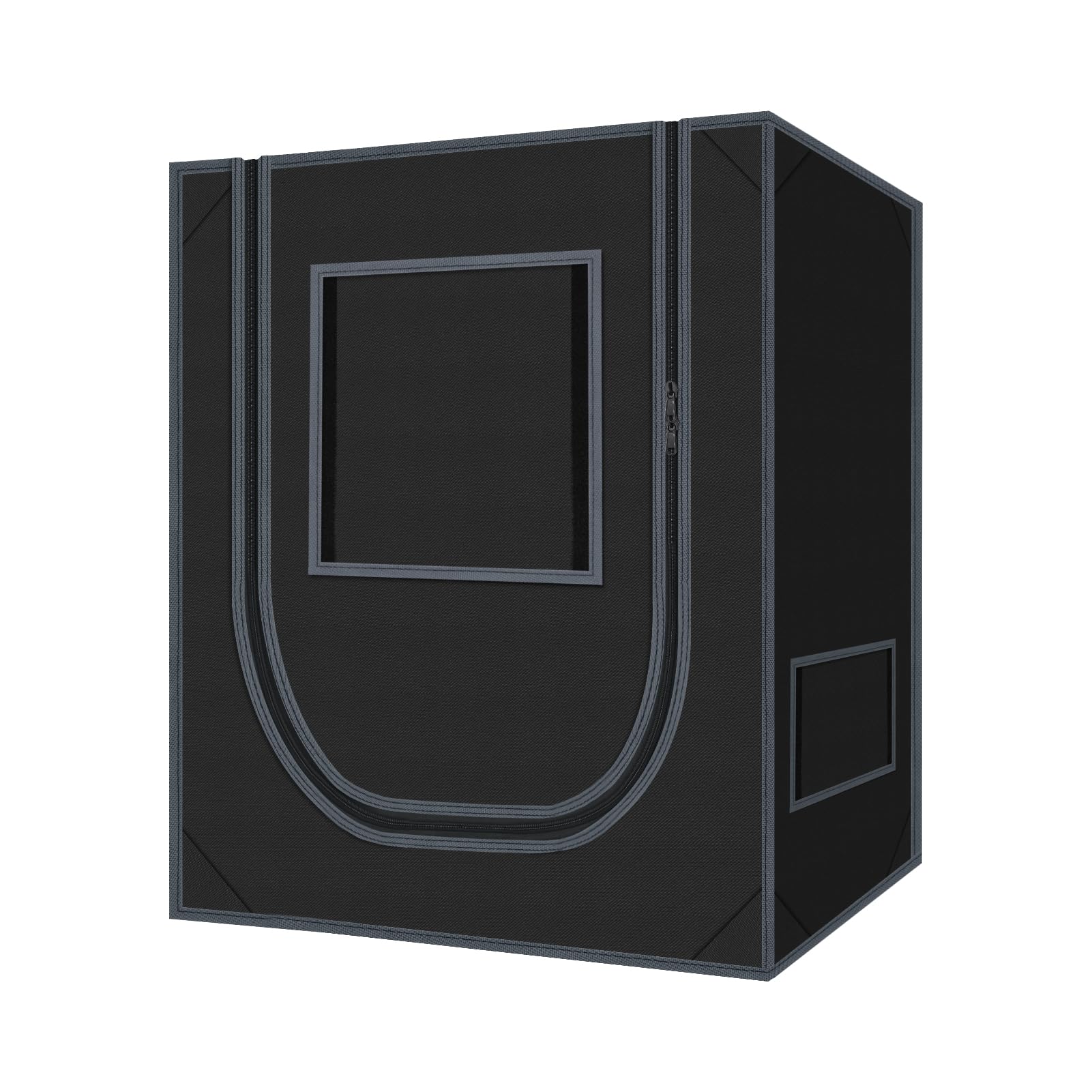 zazzy 18x30x36 grow tent front view with black canvas