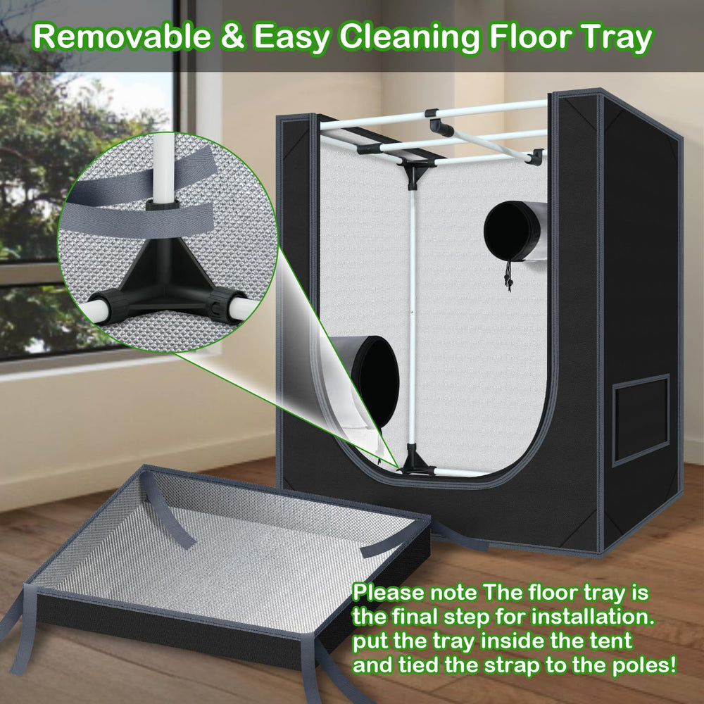 zazzy grow tent displaying heavy-duty zipper and stitching