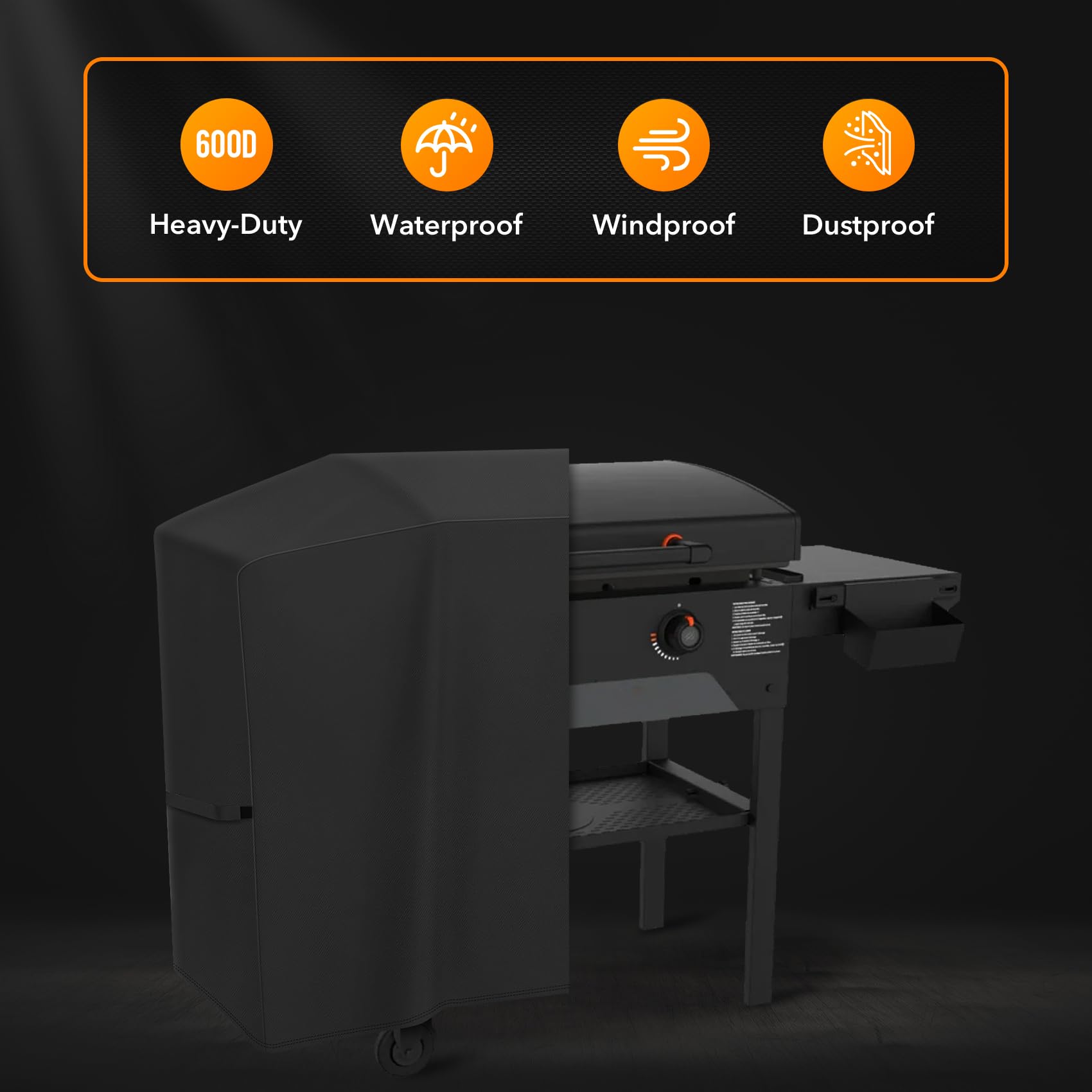 ZBXFCSH grill cover dimensions 62W x 25D x 38H