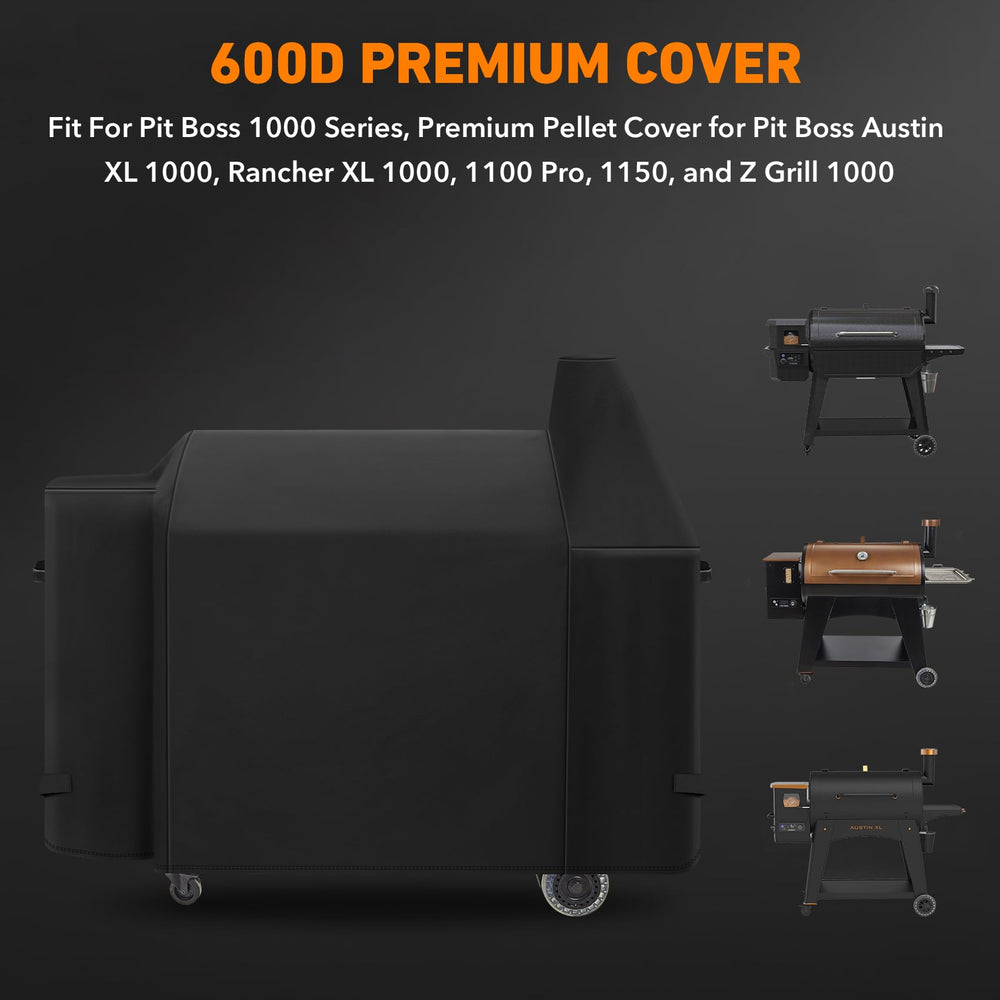 ZBXFCSH grill cover side view with adjustable straps