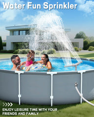 ZCONIEY Pool Fountain dual-sprayer waterfall in action