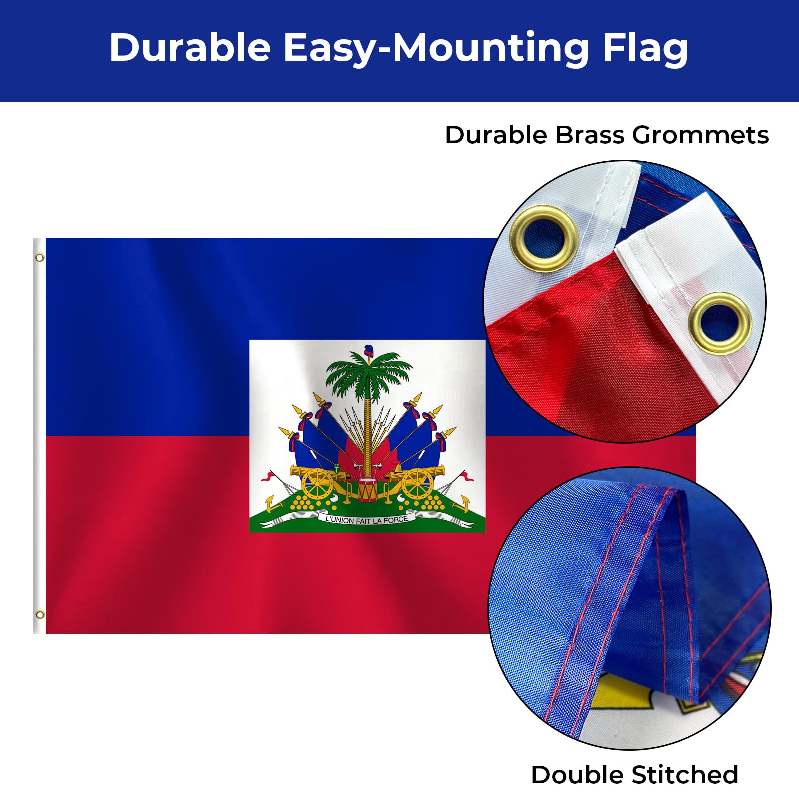 ZDSMM Haiti Flag outdoors at a cultural celebration