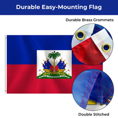 ZDSMM Haiti Flag outdoors at a cultural celebration