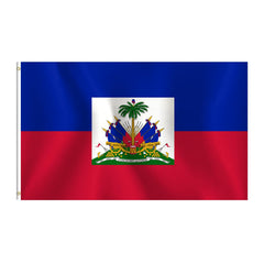 ZDSSM Haiti Flag 3x5 FT front view with vibrant colours