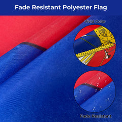 ZDSSM Haiti Flag displayed in a classroom setting