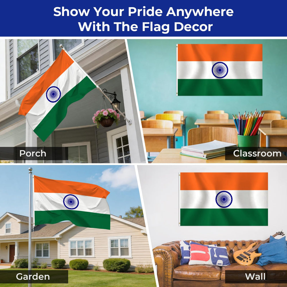 ZDSSM India Flag hanging on a flagpole