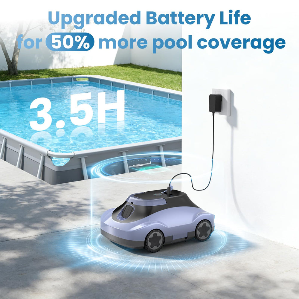 zebary Cordless Robotic Pool Cleaner lightweight design