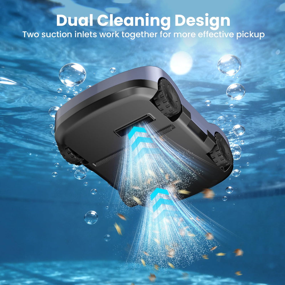 zebary Cordless Robotic Pool Cleaner with retrieval hook