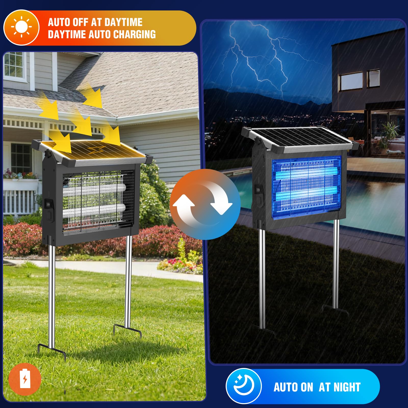 zechuan Solar Bug Zapper in use in a garden setting