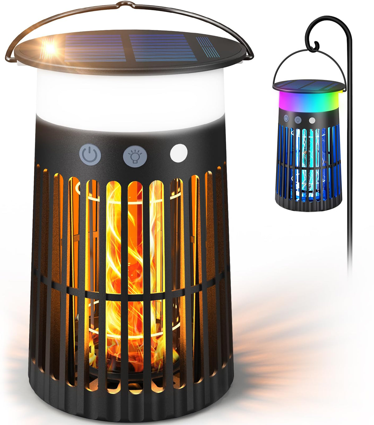 zechuan Solar Bug Zapper outdoor black model with LED light