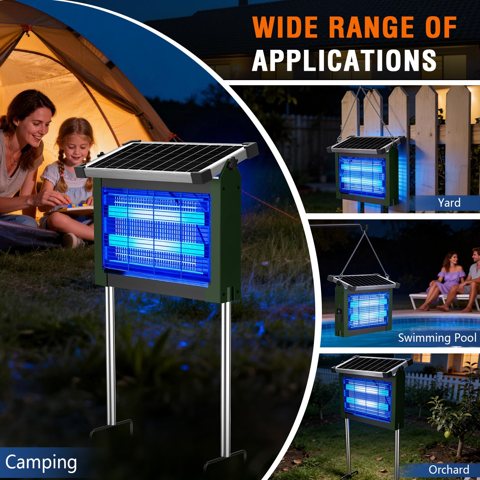 Zechuan Solar Bug Zapper packaging and contents