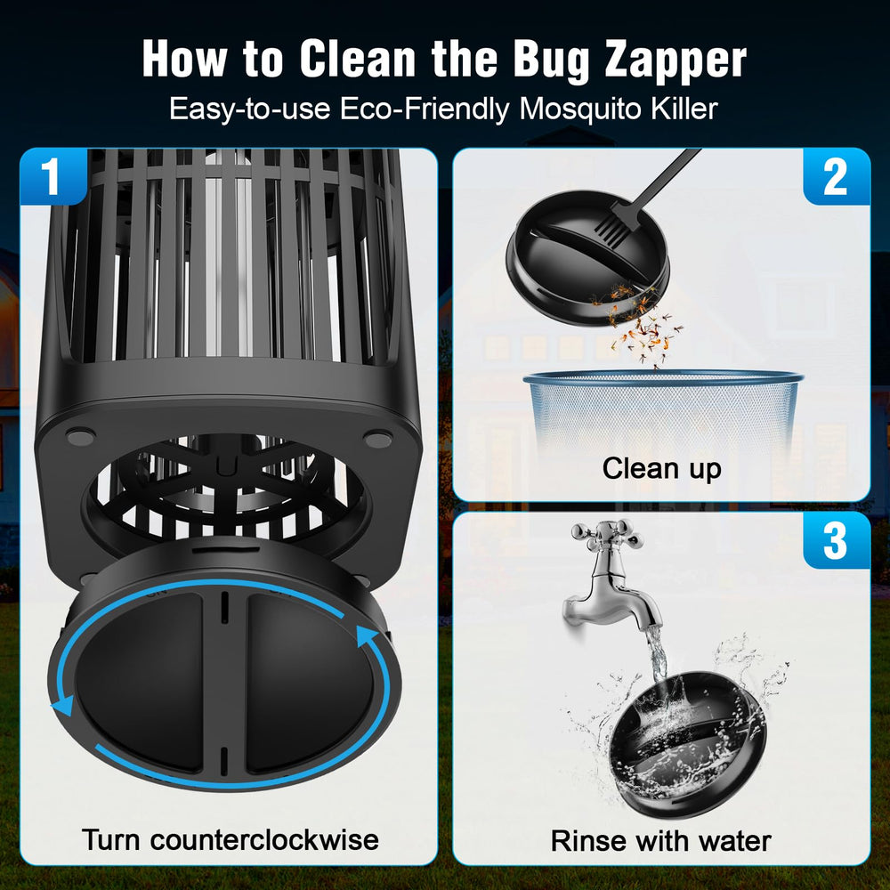 zechuan Solar Bug Zapper packaging and included accessories