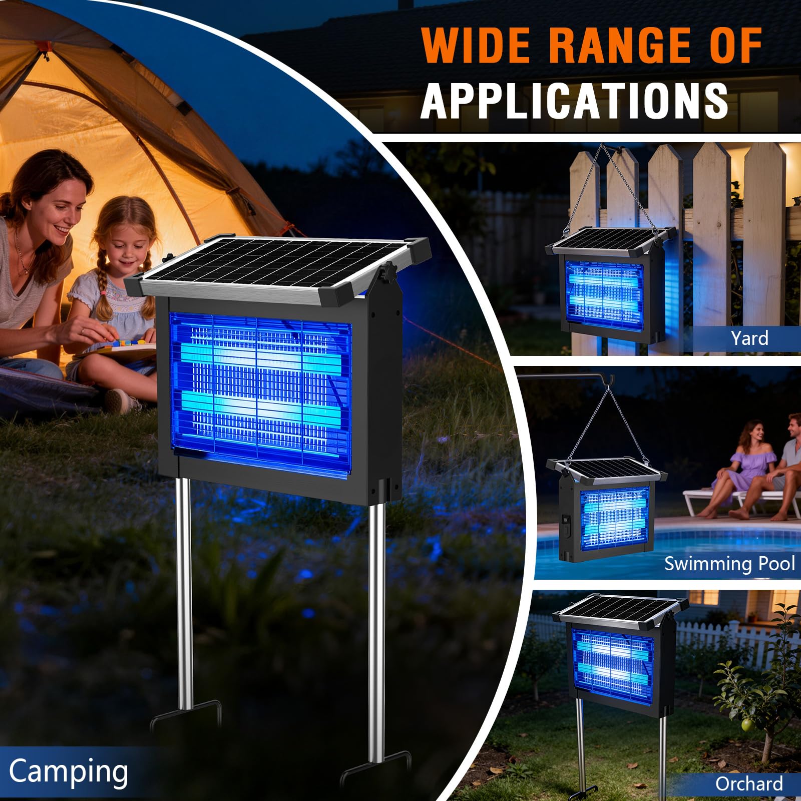 Zechuan Solar Bug Zapper with included solar cable