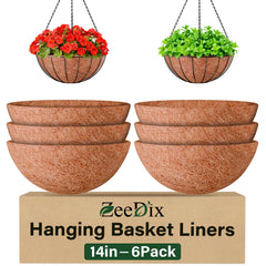 ZeeDix 14 inch coco liner front view, brown color