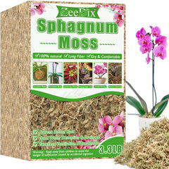 ZeeDix 3.3 lb Sphagnum Moss compressed brick front view