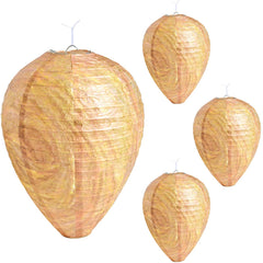 ZeeDix 4 Pack Hanging Wasp Nest Decoys front view