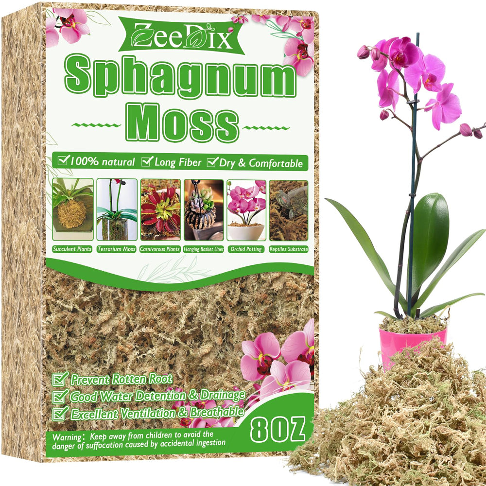 ZeeDix 8 oz sphagnum moss front view