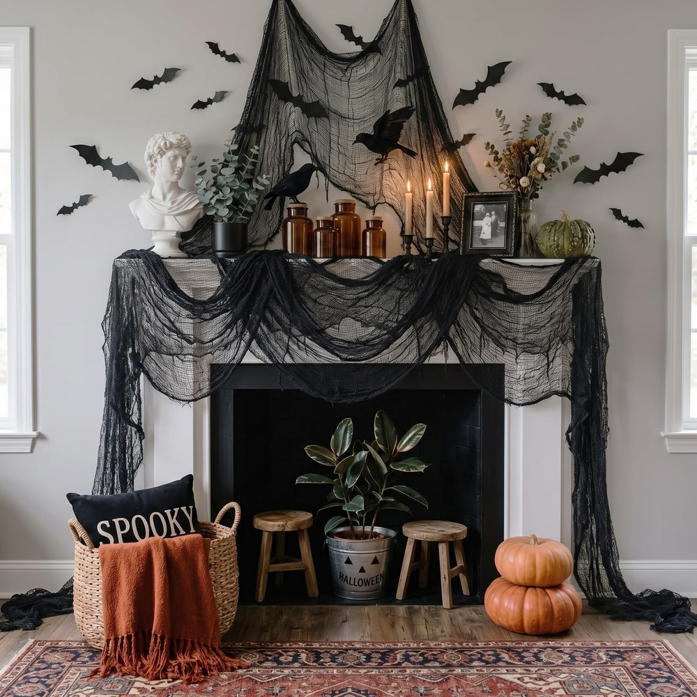 ZeeDix black creepy cloth folded for storage