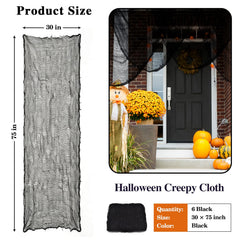 ZeeDix black creepy cloth hanging on a wall