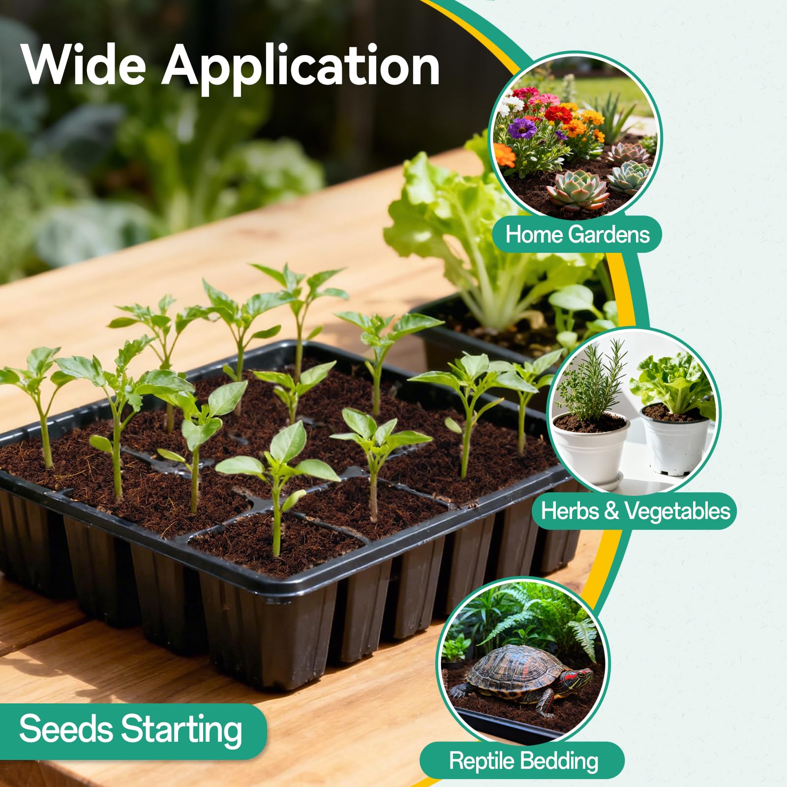ZeeDix Coco Coir Pellets in use with vegetable gardening