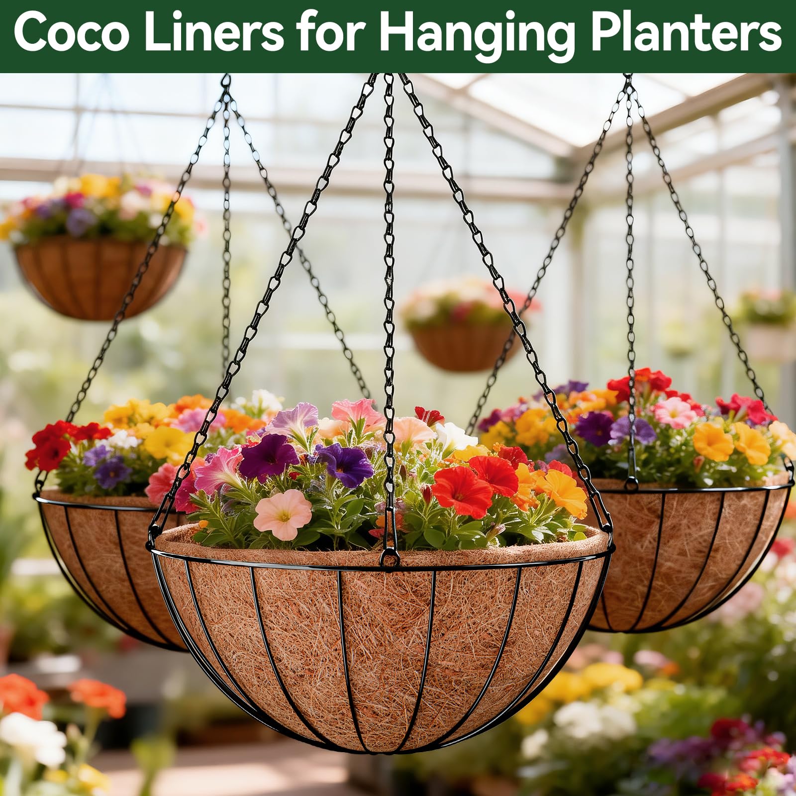 ZeeDix coco liners in a gardening setup