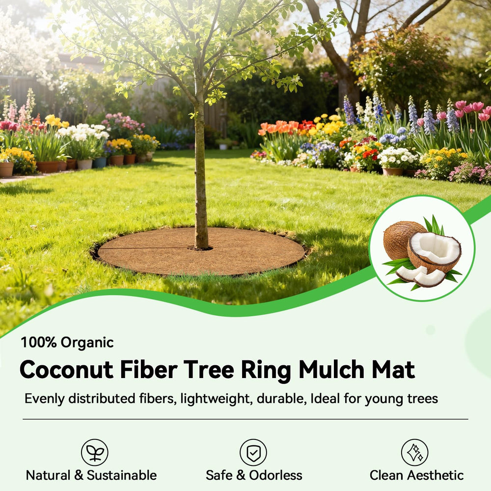 ZeeDix Coconut Fiber Tree Ring showing natural texture