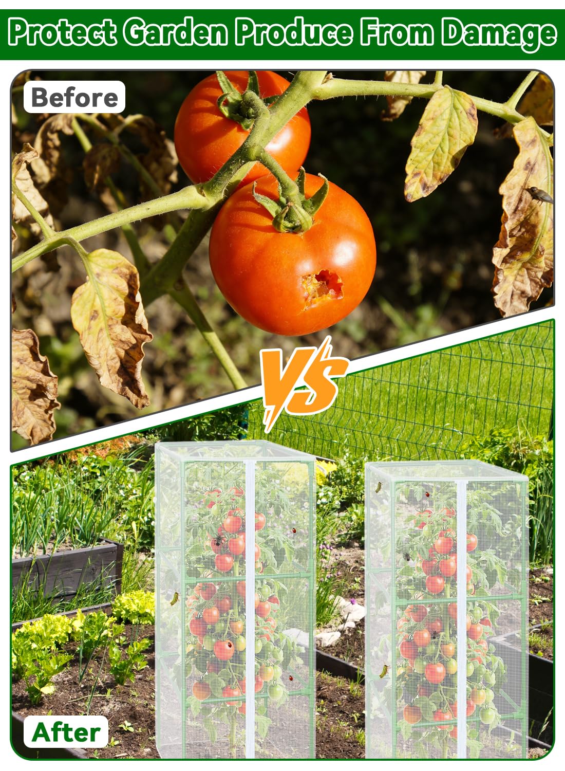 ZeeDix garden netting showcasing full coverage of plants