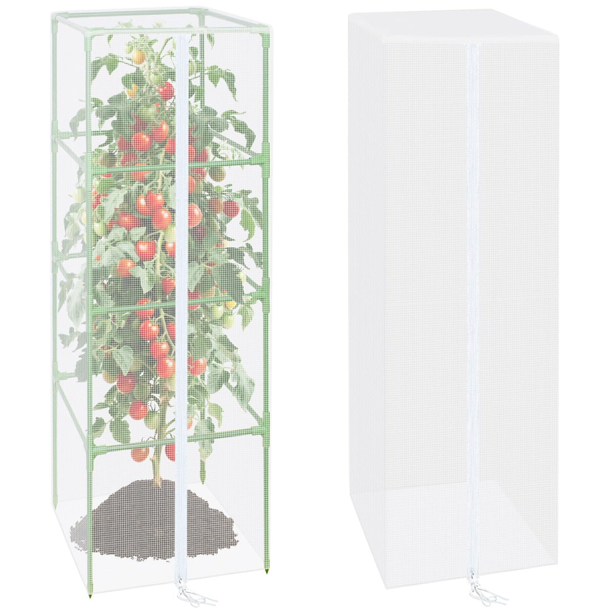 ZeeDix Garden Tomato Plant Cover Netting 57x16.1 inches front view