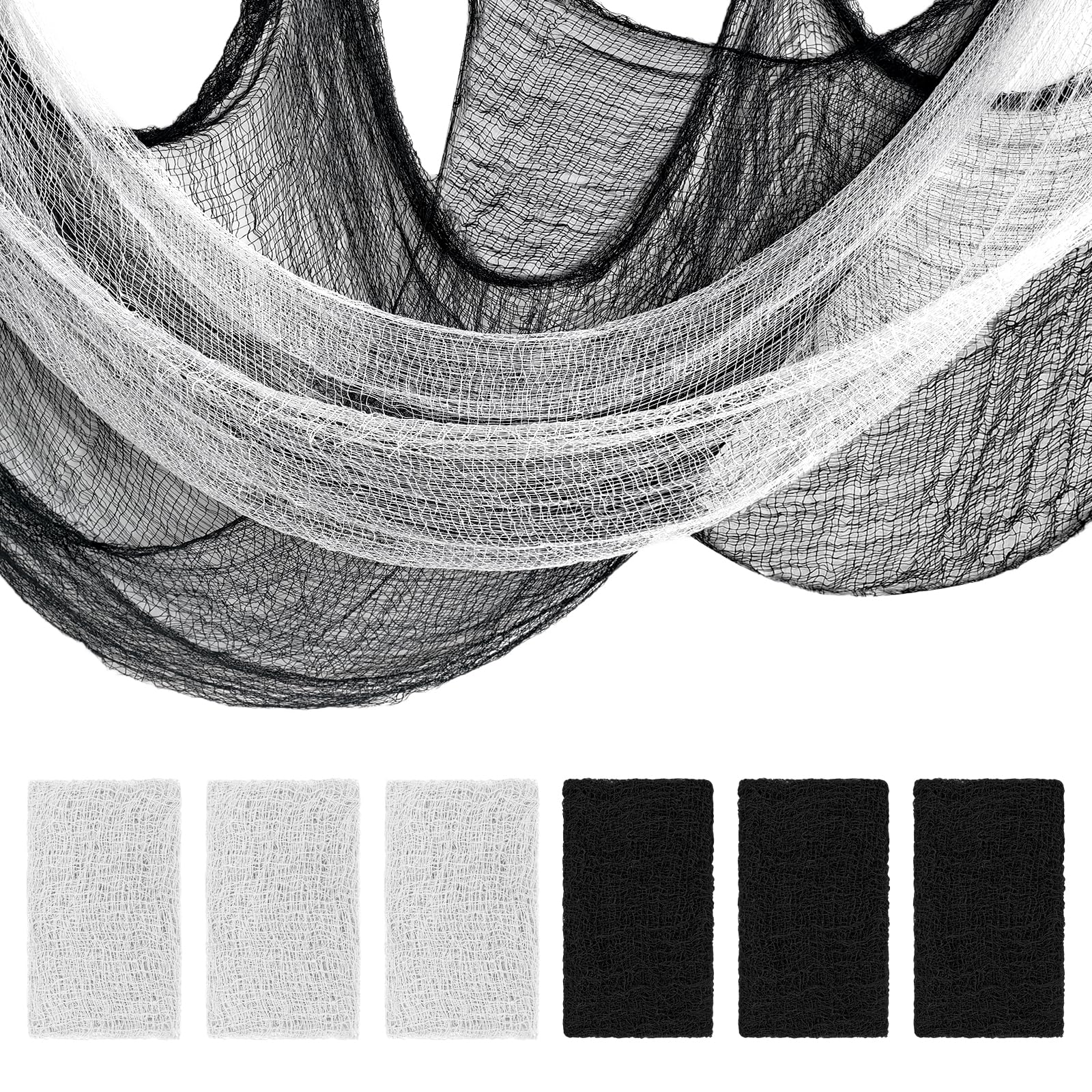 ZeeDix Halloween Creepy Cloth front view, black and white