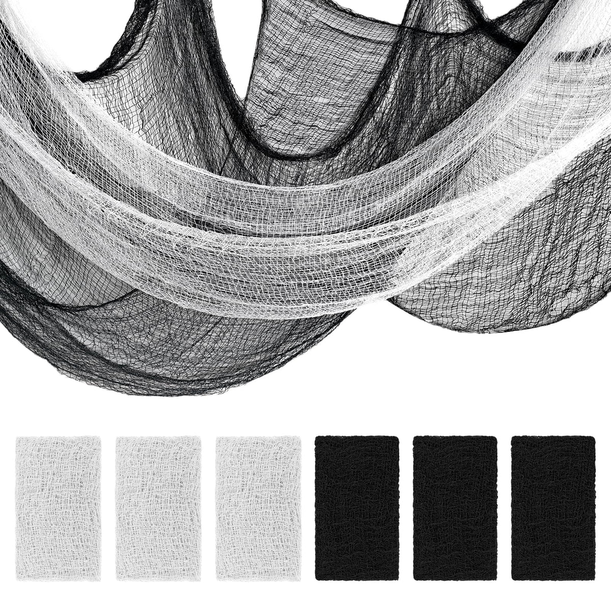 ZeeDix Halloween Creepy Cloth front view, black and white