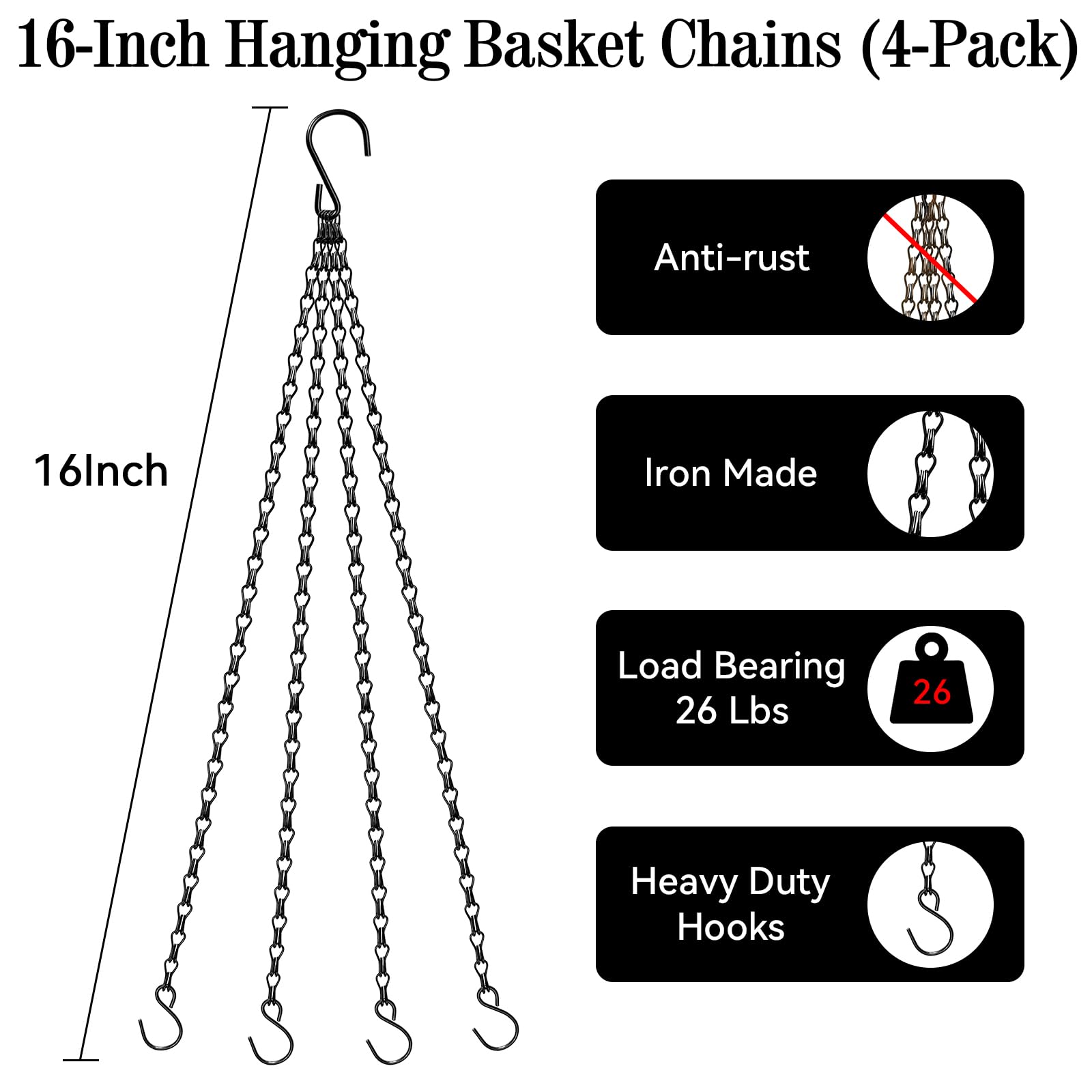 ZeeDix hanging chains in a garden setting