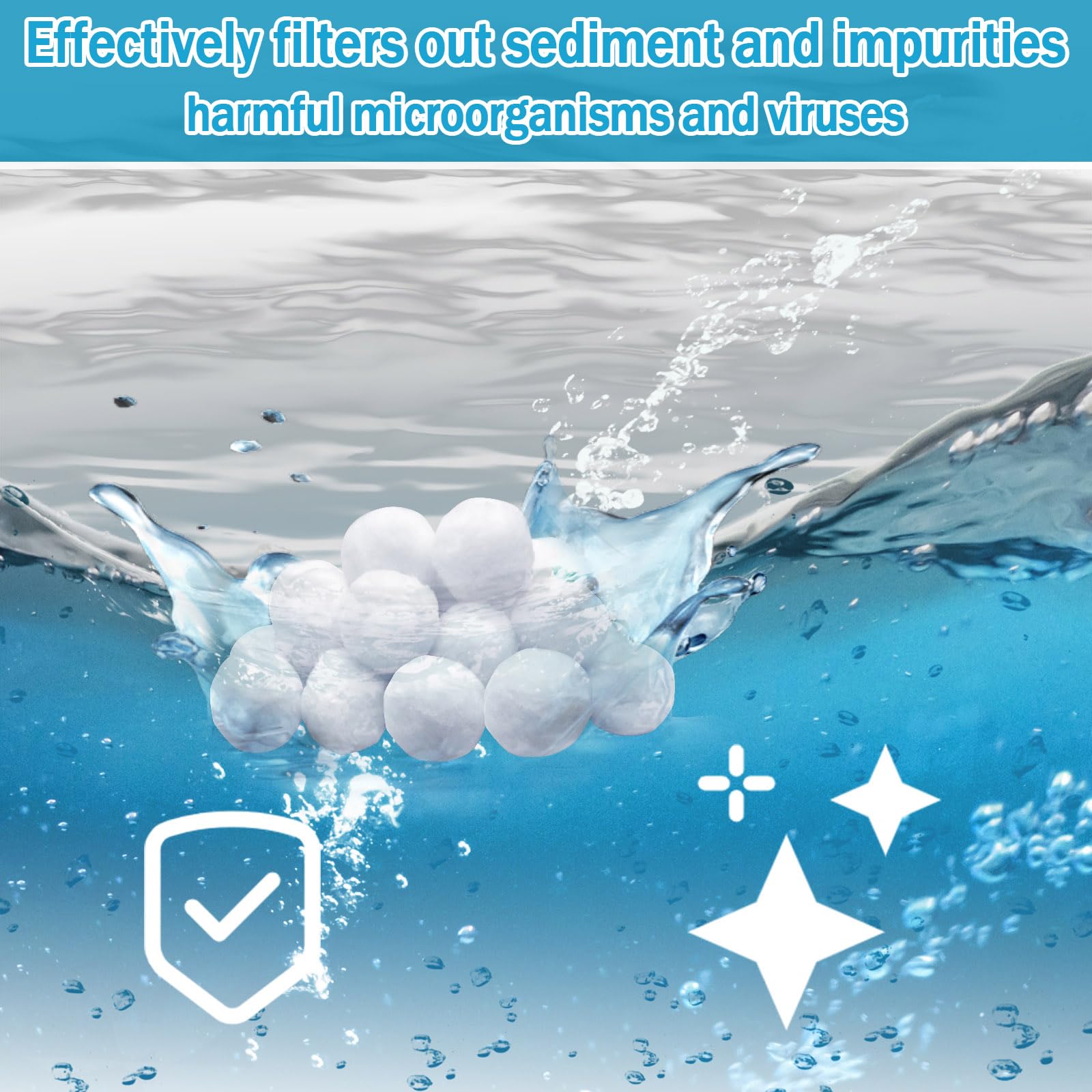ZeeDix Pool Filter Balls being added to pool filter