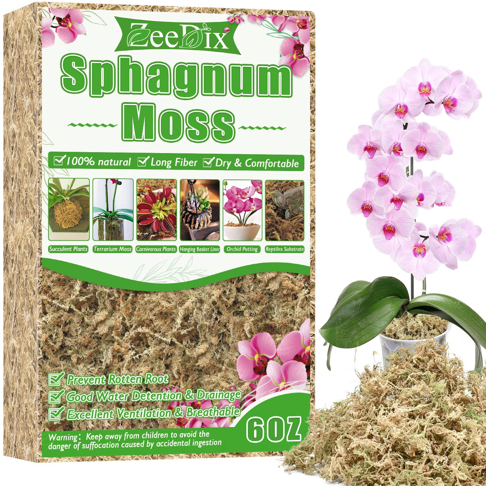 ZeeDix Sphagnum Moss 6 oz front view