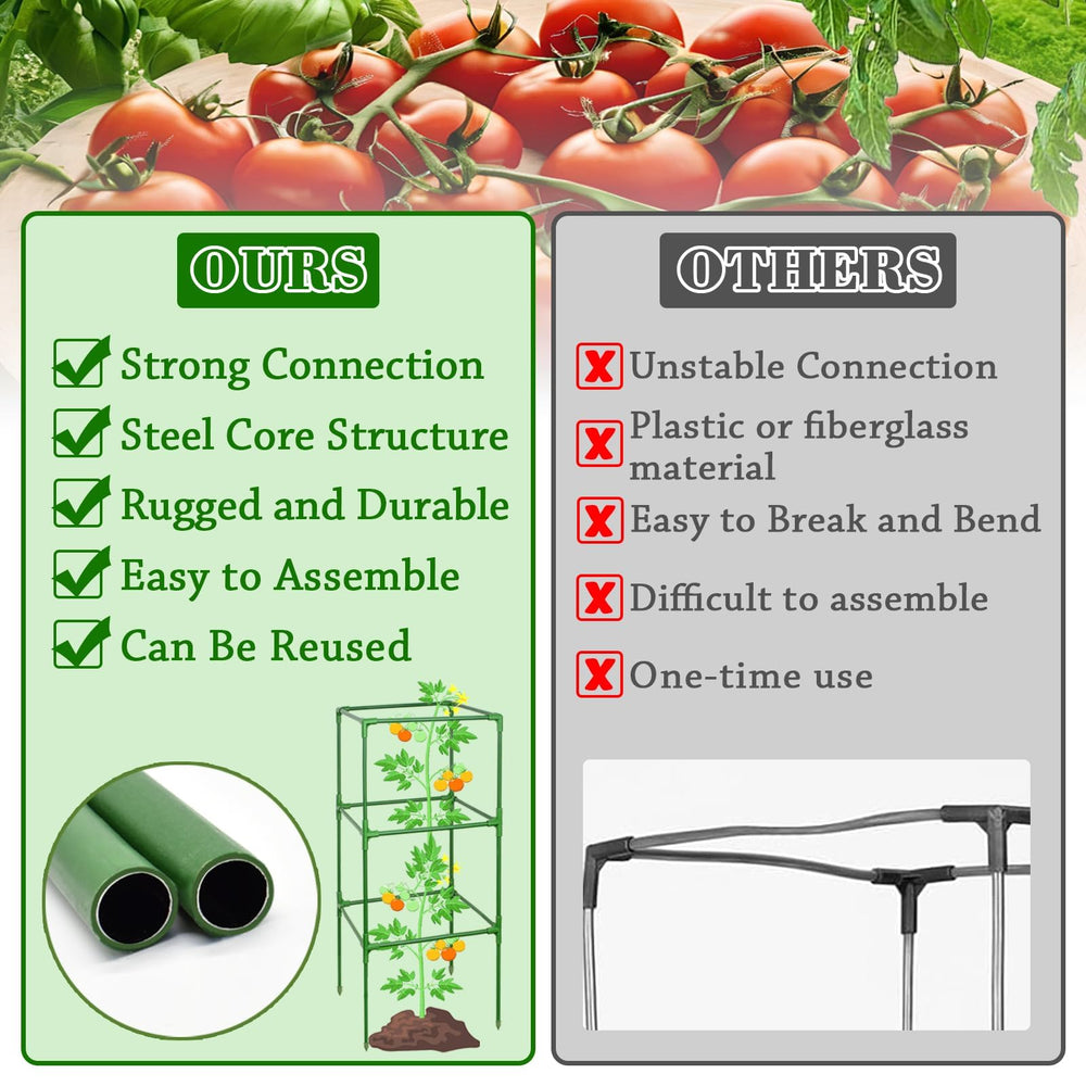 ZeeDix tomato cage collapsed for easy storage