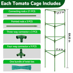 ZeeDix Tomato Cages showing adjustable height feature