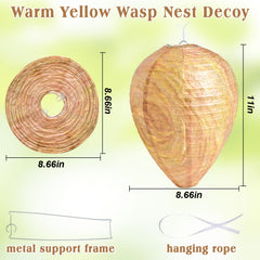 ZeeDix Wasp Nest Decoy with metal support frame