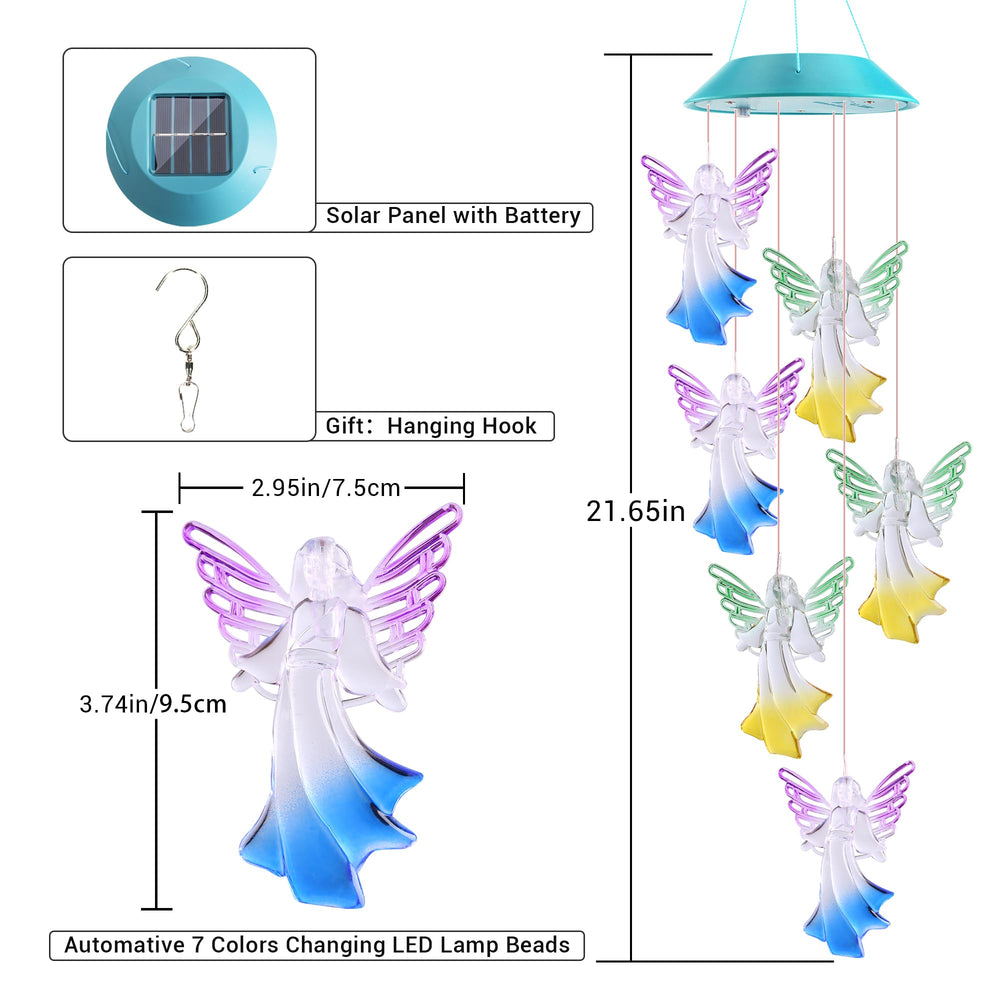 Zeiliuled Solar Wind Chimes in festive garden setup