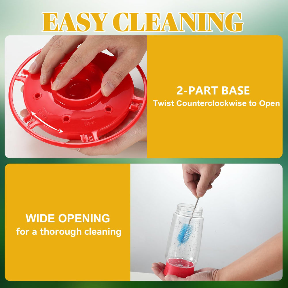 Zelpont Hummingbird Feeder easy clean disassembled