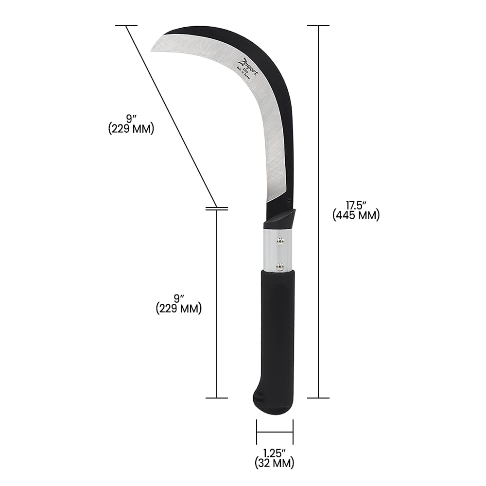 Zenport K310 Brush Clearing Sickle showing aluminum handle