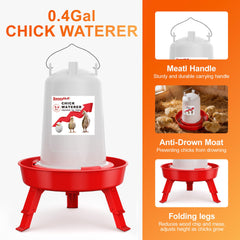 ZenxyHoC 0.4 Gal waterer with adjustable legs