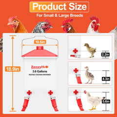 ZenxyHoC Chicken Waterer with cone lid and handle