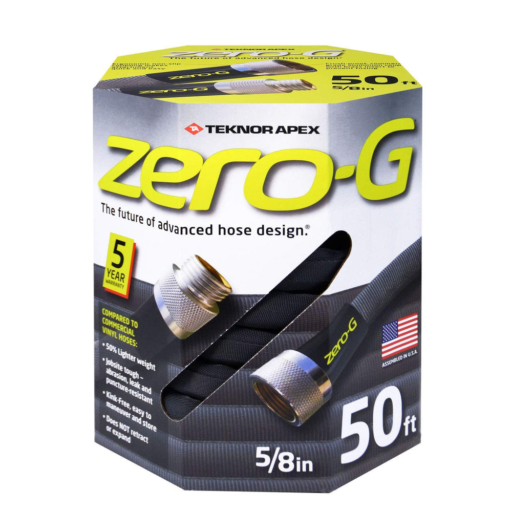 zero-G 5/8" x 50' hose packaging front view