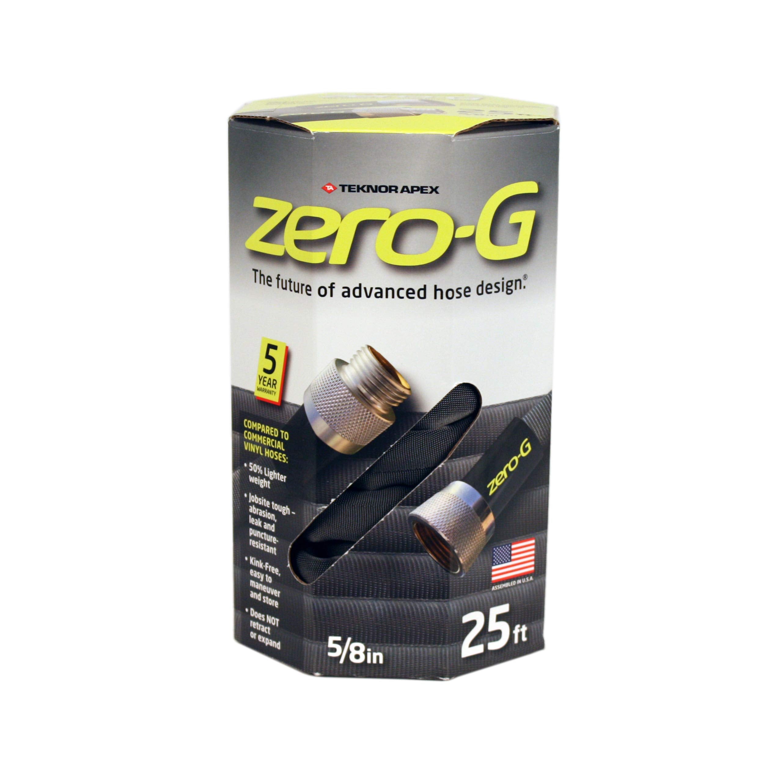 zero-G garden hose 25ft black model front view