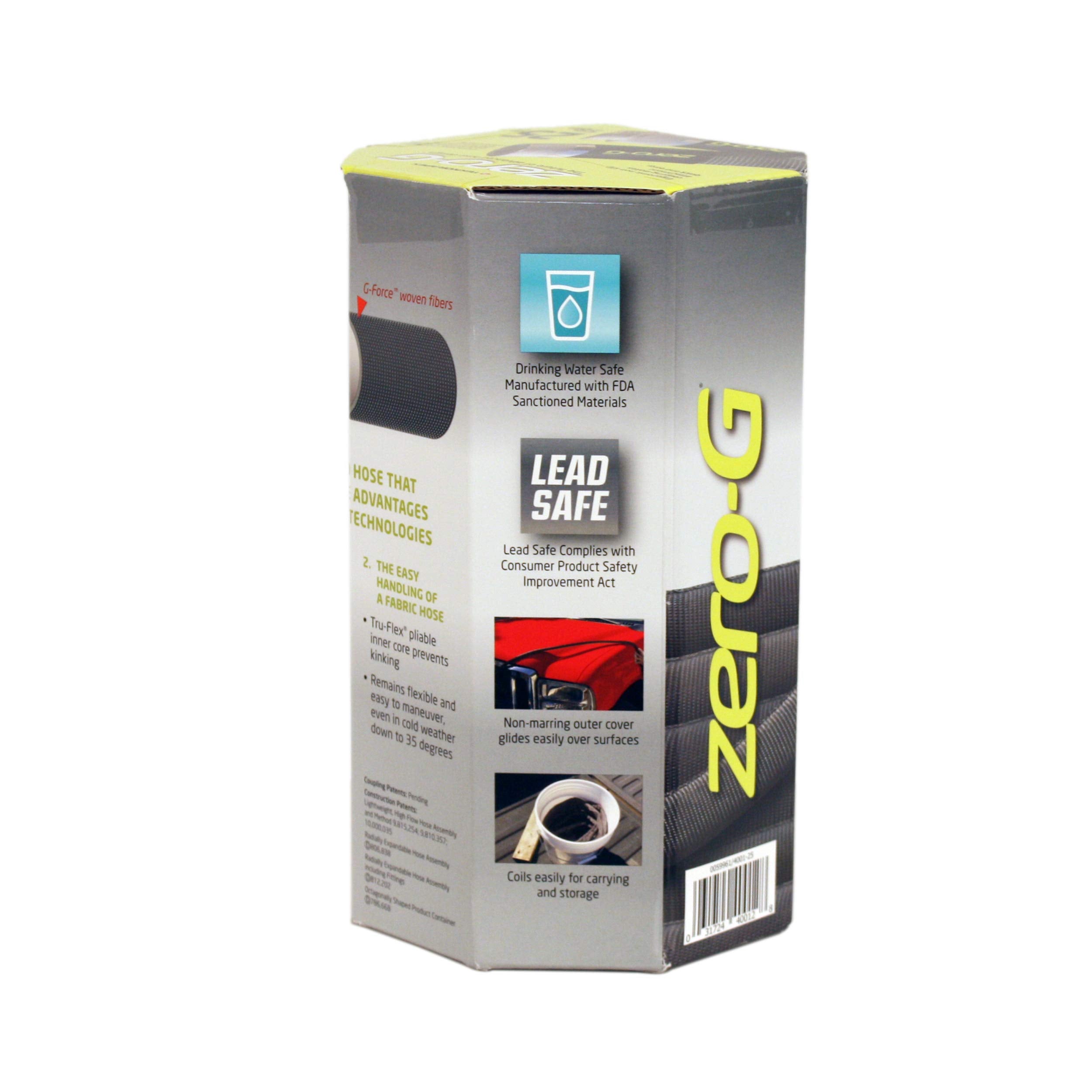 zero-G garden hose showing 650 psi rating