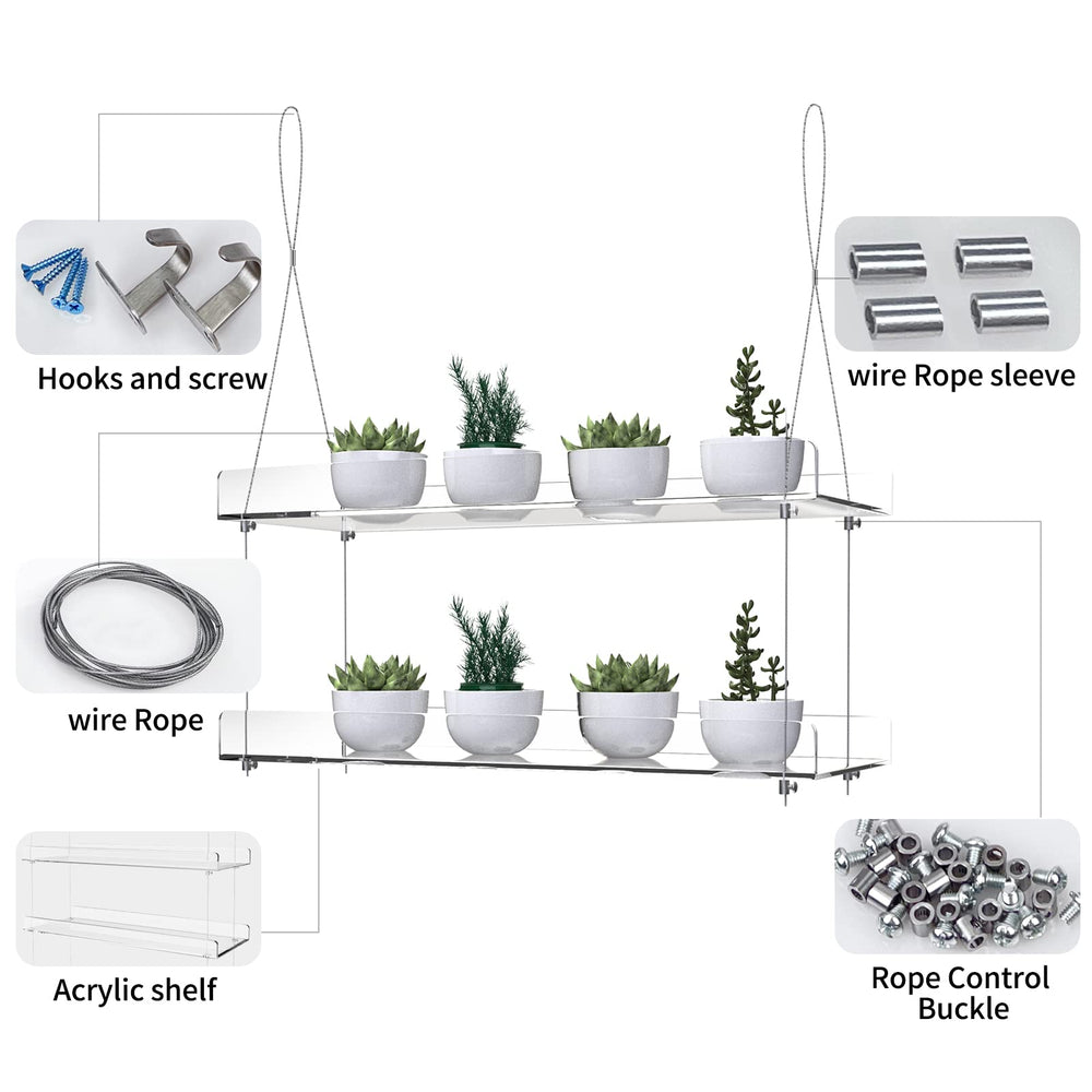 ZerzSemp 2-Tier Acrylic Shelf close-up