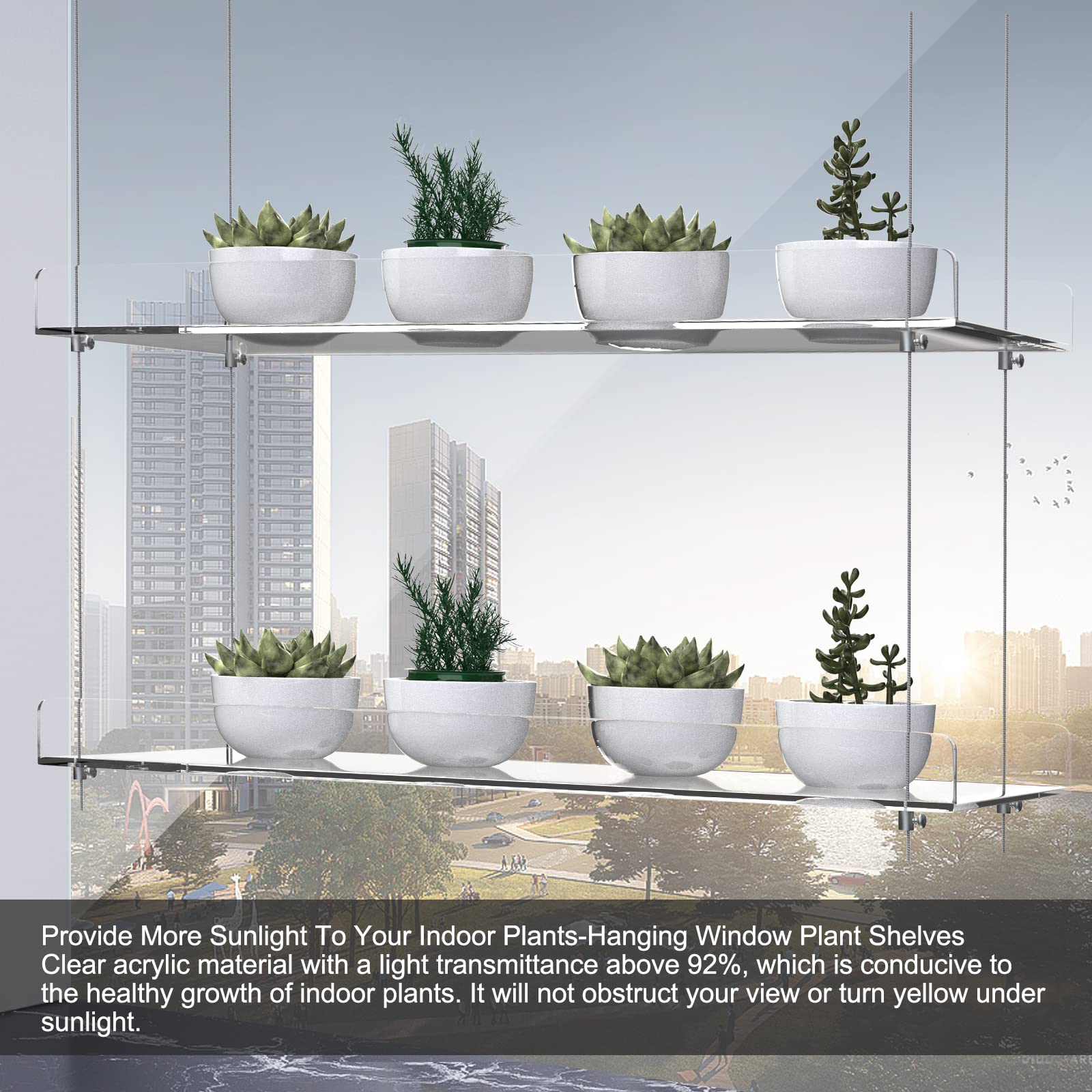 ZerzSemp 2-Tier Acrylic Shelf in a living room