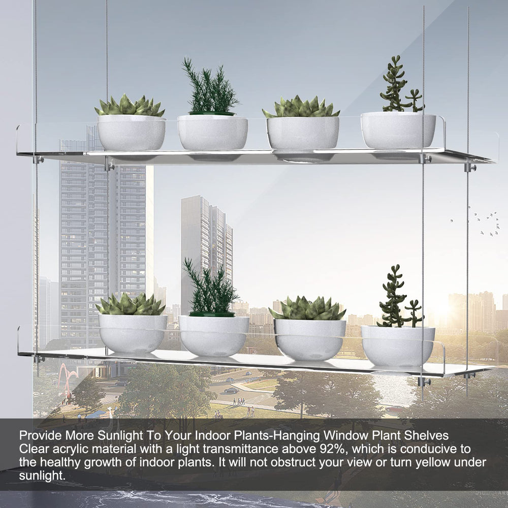 ZerzSemp 2-Tier Acrylic Shelf in a living room