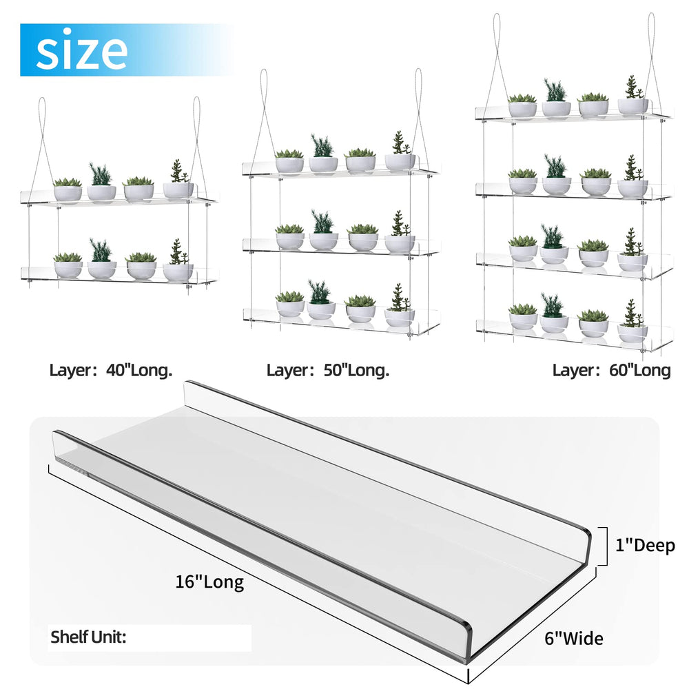ZerzSemp 2-Tier Acrylic Window Shelf assembled