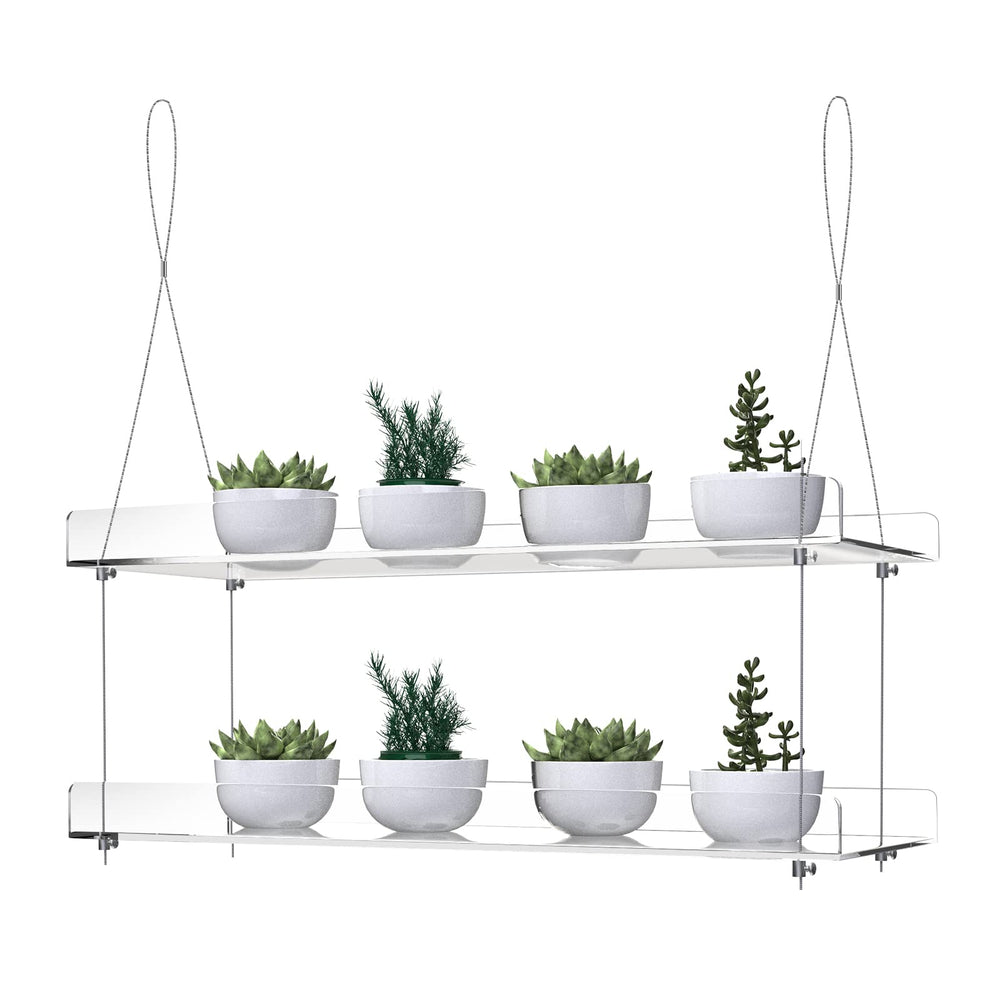 ZerzSemp 2-Tier Acrylic Window Shelf front view