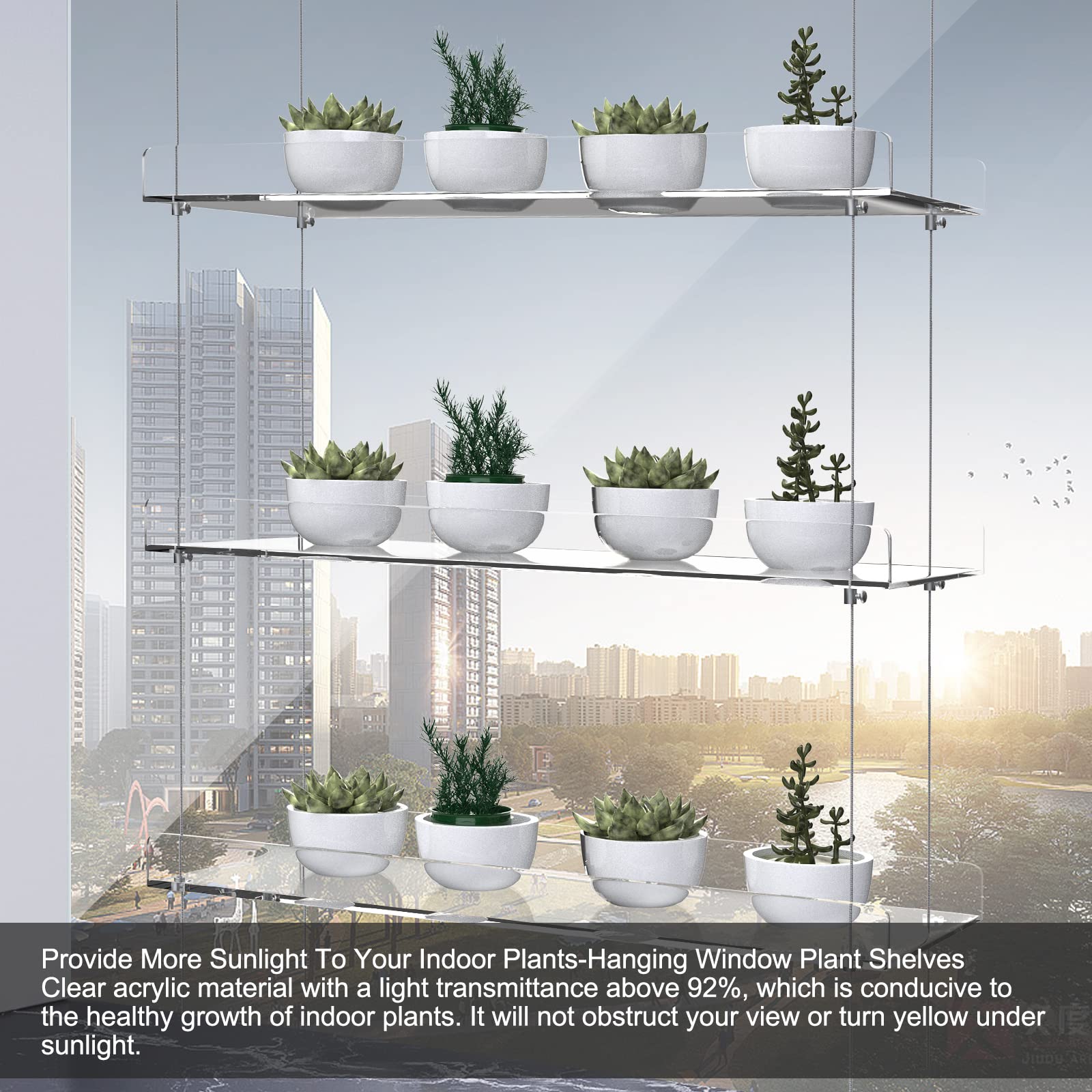ZerzSemp plant shelves with protective film still on
